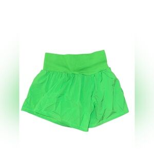 JoyLab High Waist Neon Green Women's Shorts
